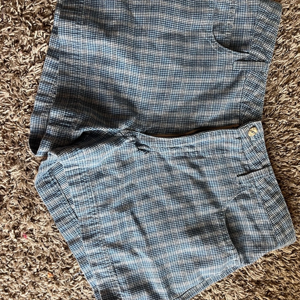 Blue Checkered Men's Shorts